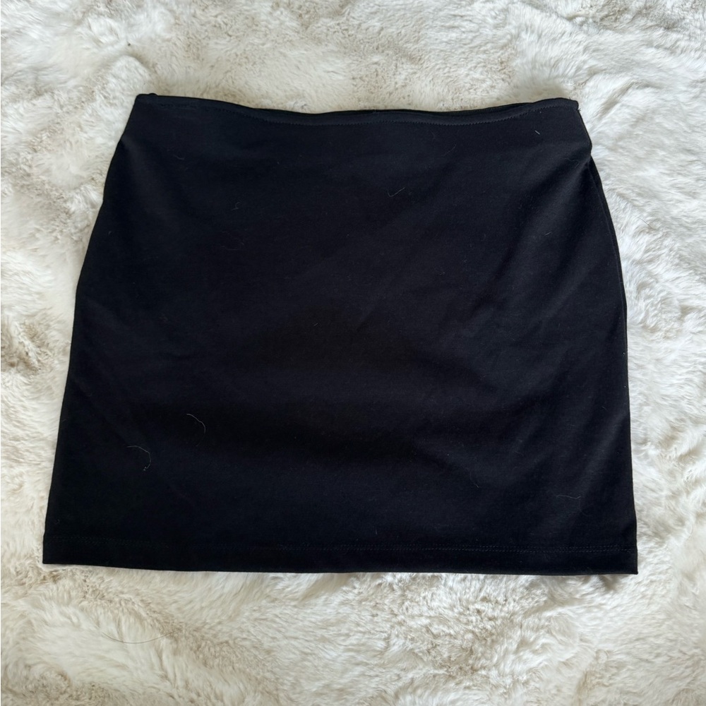 Black mini skirt